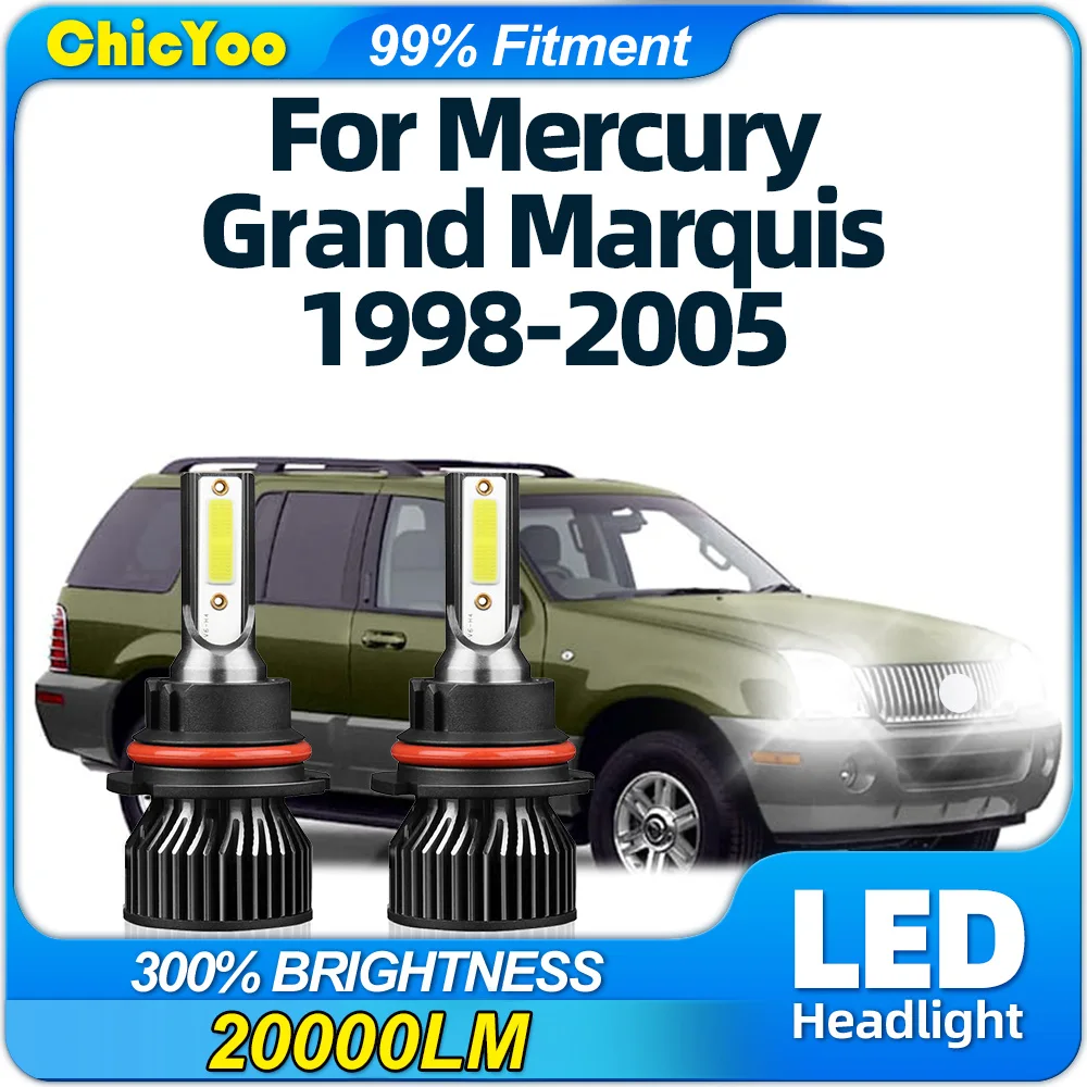 

120W Canbus LED Headlights 20000LM Car Headlamps Bulbs 6000K For Mercury Grand Marquis 1998 1999 2000 2001 2002 2003 2004 2005