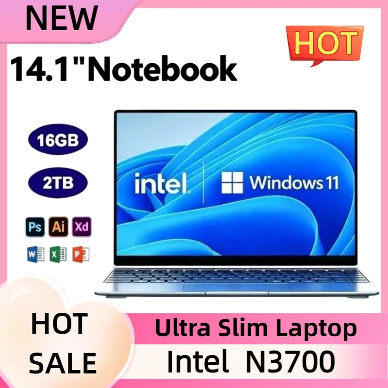 Ultra Slim  Laptop Intel N3700 14.1