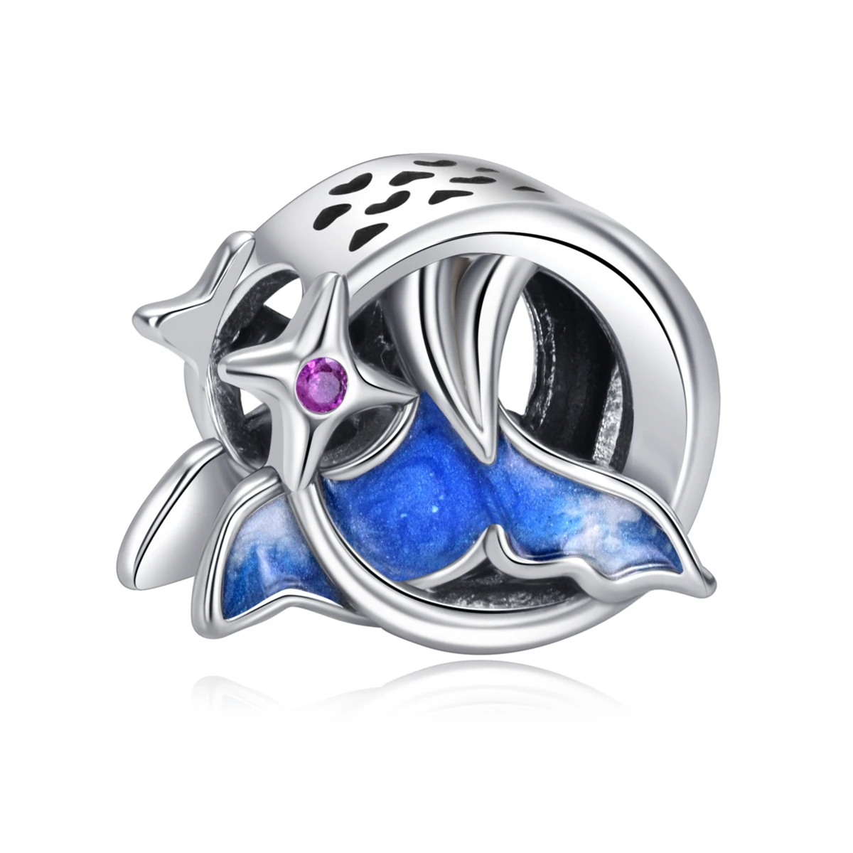 

PANQDIY стерлингового серебра 925 пробы, очаровательные бусины, эмаль, мечтательный океанский стиль, украшение «сделай сам», подходит для оригинального браслета, подарки