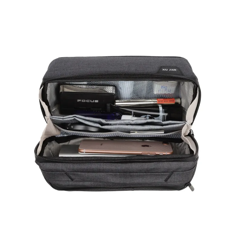 Bolsa de maquillaje para cámara, organizador de cosméticos, estuche para videocámara, resistente al agua, con compartimentos