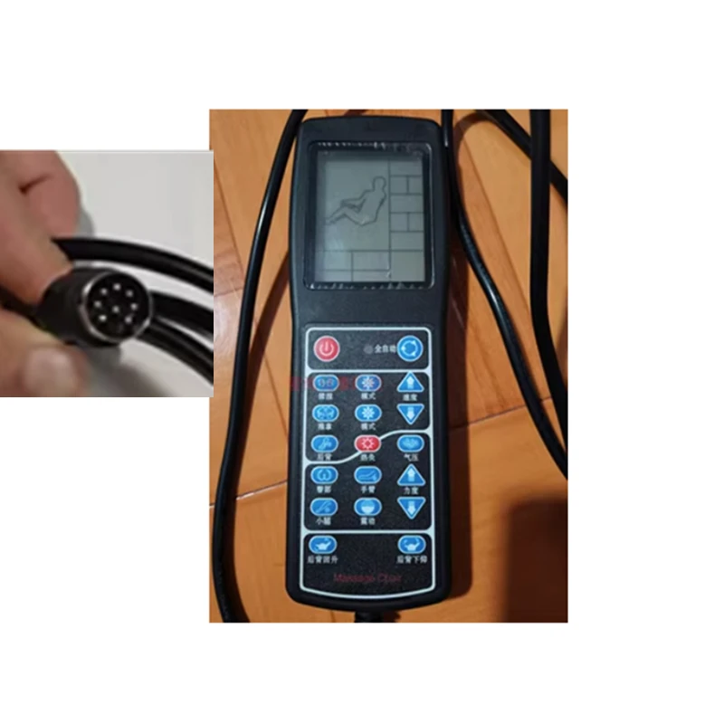 8 pin 4 core  8 push home massage chair accessories remote control 6806 upper control hand control assembly general 989