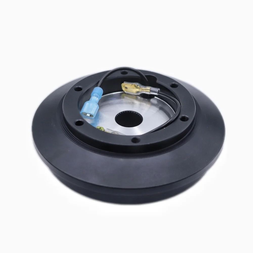 Steering Wheel Adapter Base Steering Wheel Black Aluminum Alloy Construction Lightweight 500g Precise Dimensions