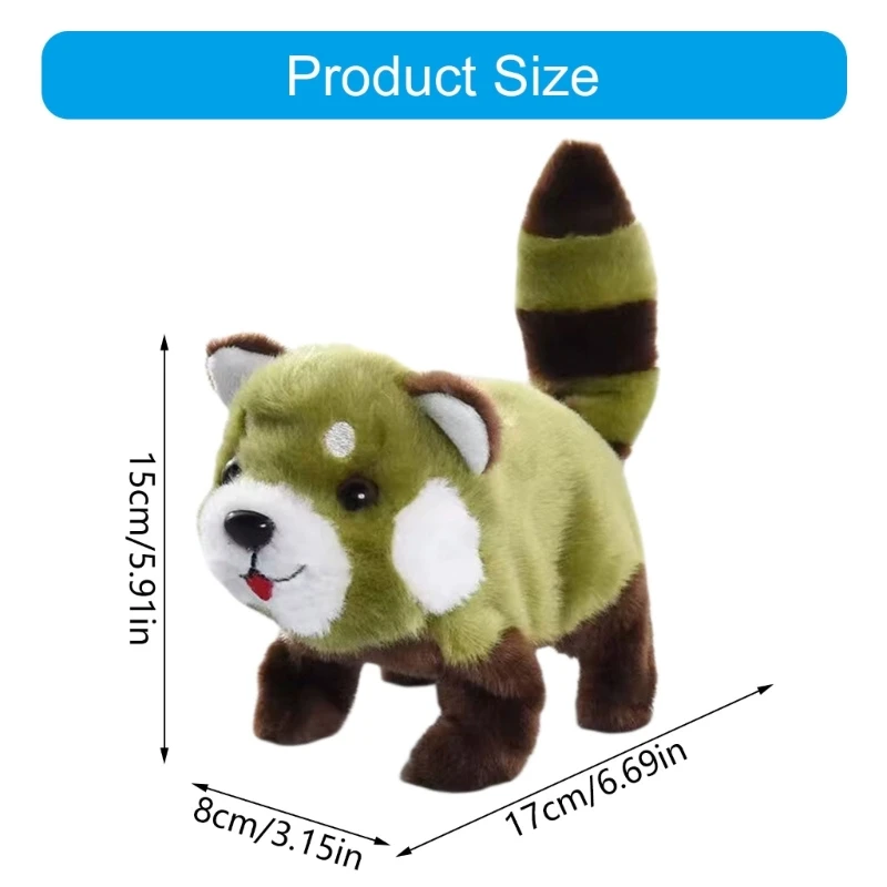  Fun Electric Bear Plush Animal Doll With Tail Wagging Kids Comfort Doll Toy