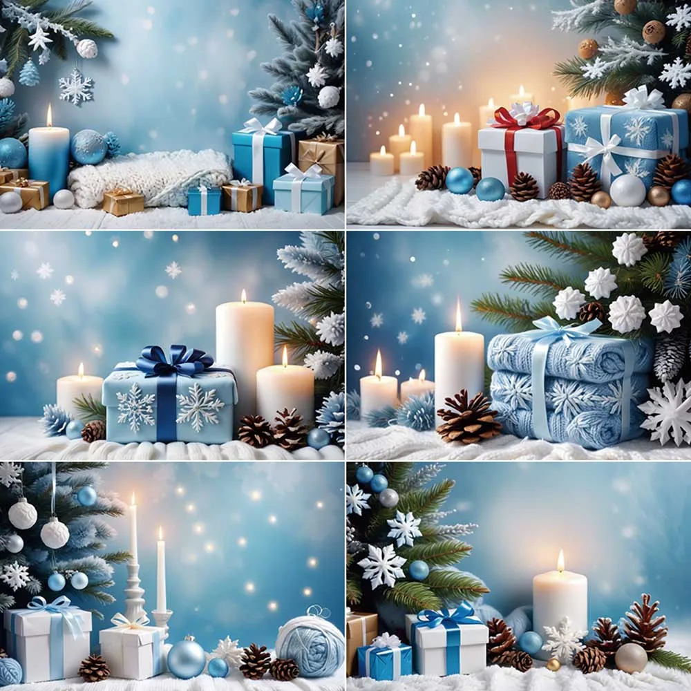 MOON.QG Blue Wall Decoration Christmas Photography Backgrounds Baby New Year Photozone Backdrops Studio Photo Shooting Props