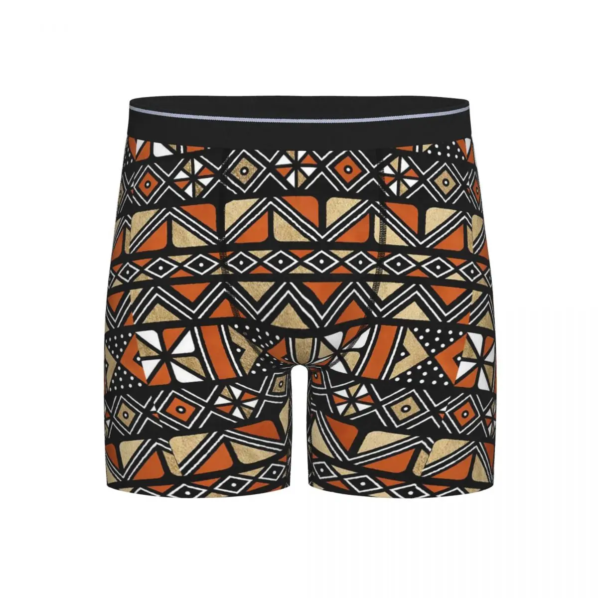 

Long Boxer Underpants Shorts Bogolan Mudcloth African Pattern Africa Ethnic Tribal Art Panties Men's Breathable Underwear Man