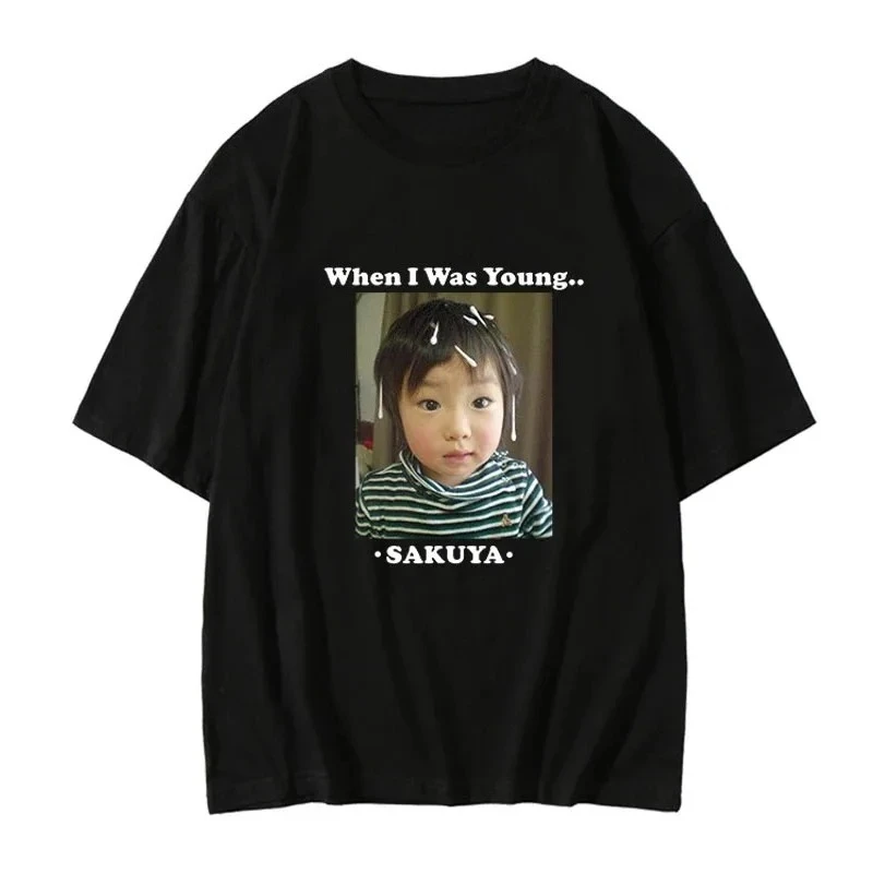NCTWISH Concert quand j'ai été jeune avec le même T-shirt ample à la mode pour femmes, vêtements à manches courtes et col rond