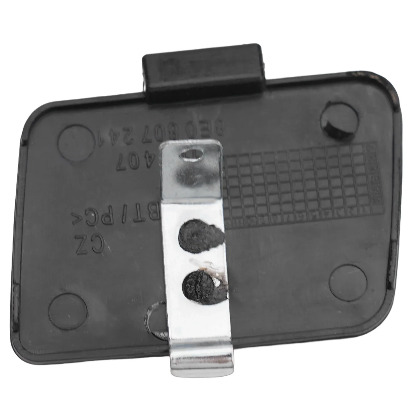 Tampa do gancho de reboque para veículo, 1 peça 8E 0807241   Acessórios preto pára-choques peças dianteiras spoiler tampa do reboque