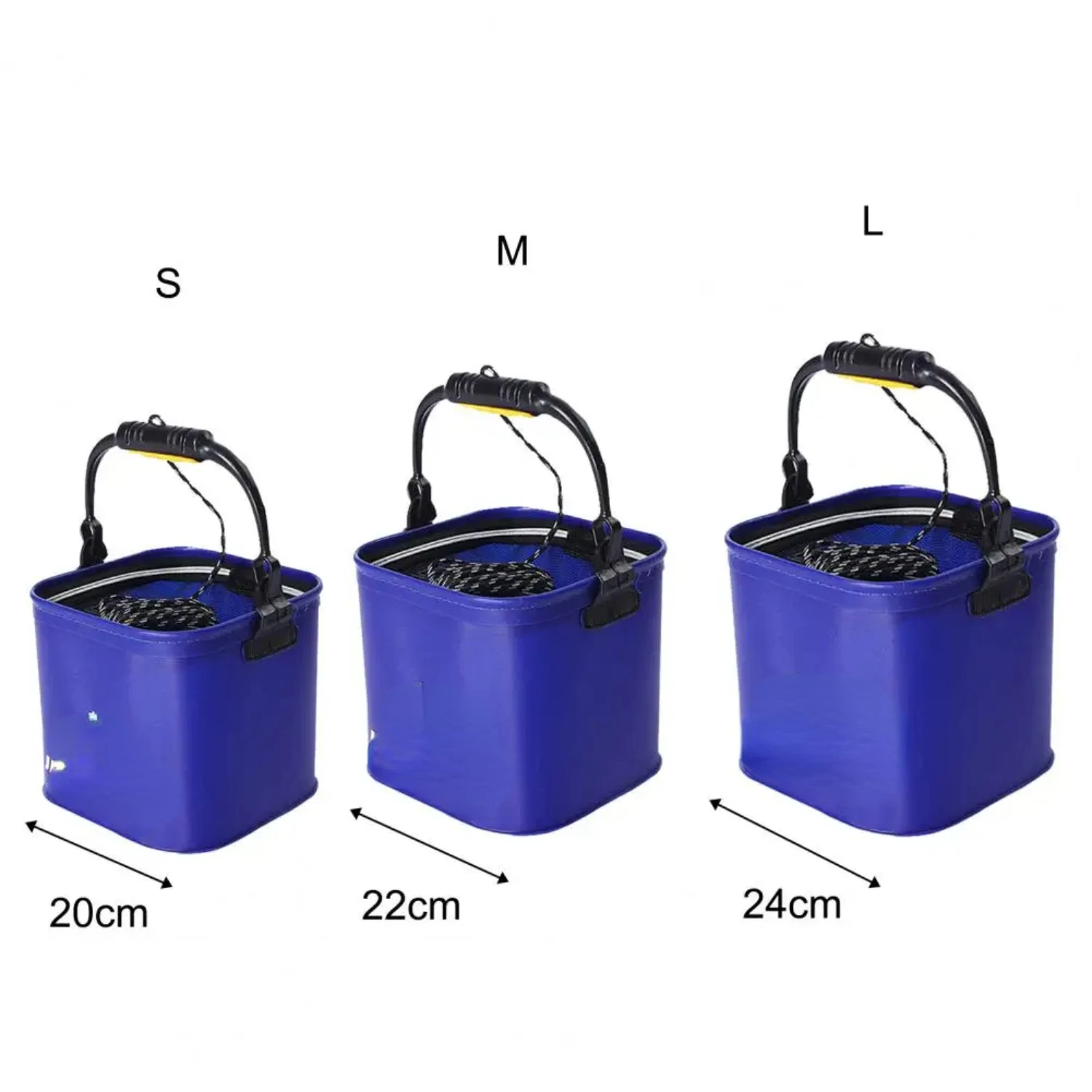 Fishing  Wear Resistant Thick Fishing Bait Bucket Multifunctional Portable Folding Bucket Water Container Wash Crap trap