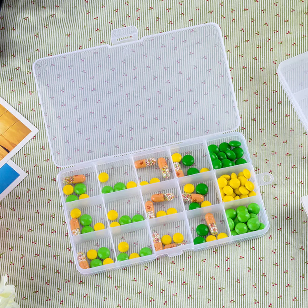 

Набор из 2-х водонепроницаемых портативных органайзеров для таблеток на 15 ячеек, компактный контейнер для хранения лекарств для путешествий, дома, офиса, для пожилых людей, для ежедневного приема