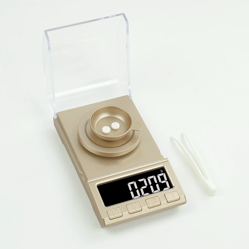 Toolour 0.001g Digital Pocket Scale Mini Jewelry Gold Lab Carat Powder Weigh Scales 50g/100g/200gx0.001g USB Electronic Scales