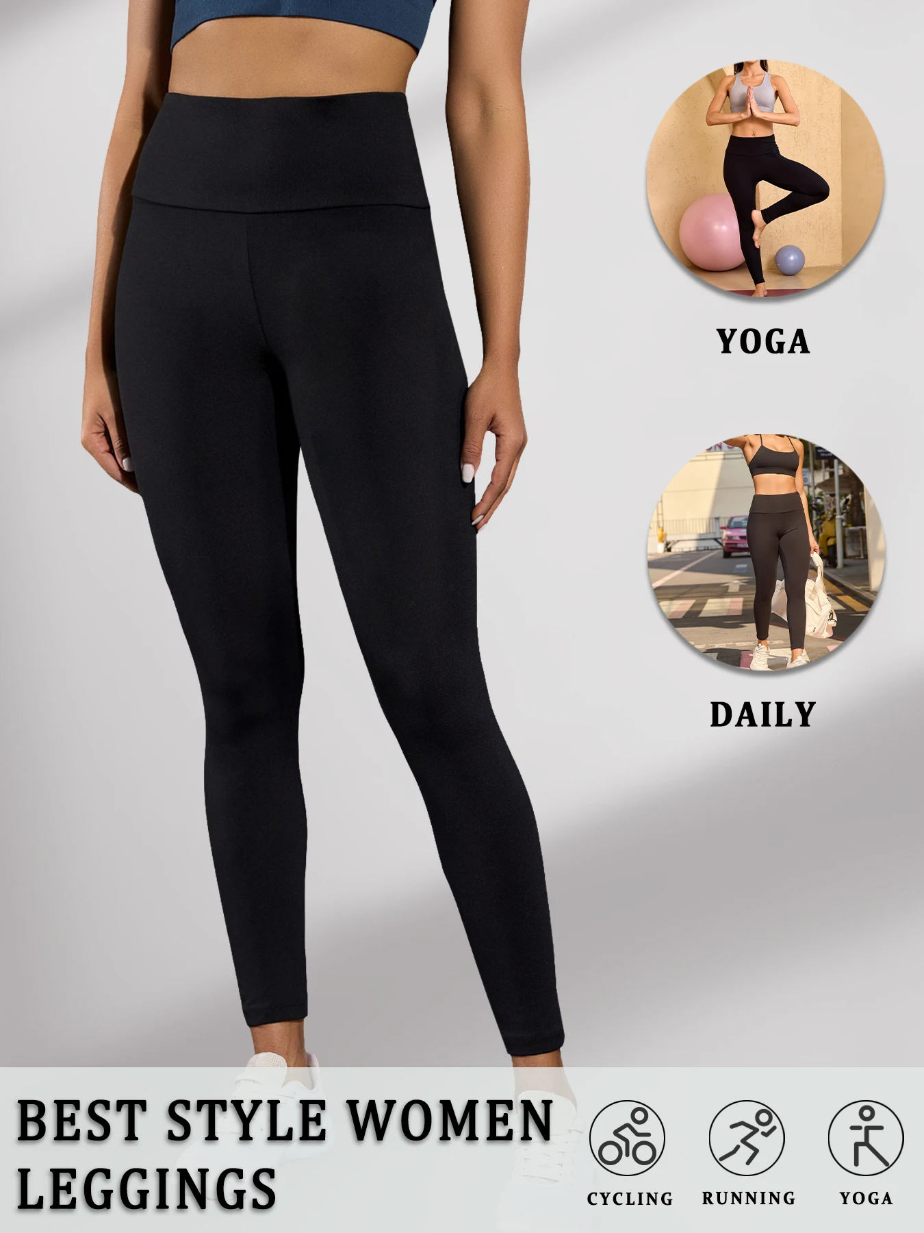 

Women's Super Soft Leggings High Waisted Tummy Control No See Through Workout Yoga Running Athletic Push Up Gym Fitness Leggings