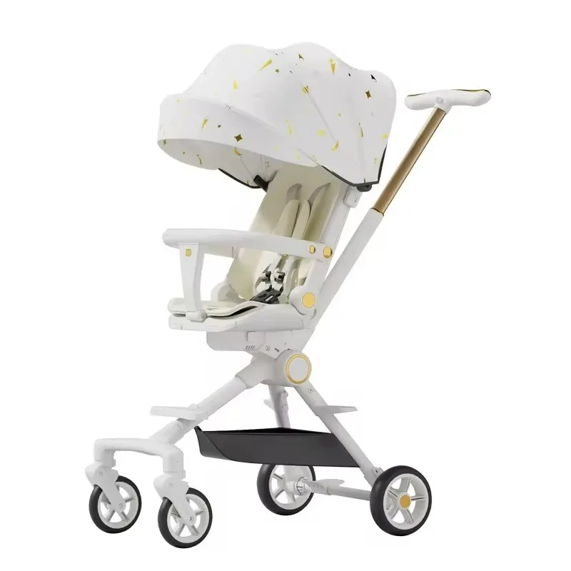 Baby Stroller Newborn Two-way Swivel Travel Stroller High Landscape Lightweight Folding Four-wheeled Shock-absorbing Stroller