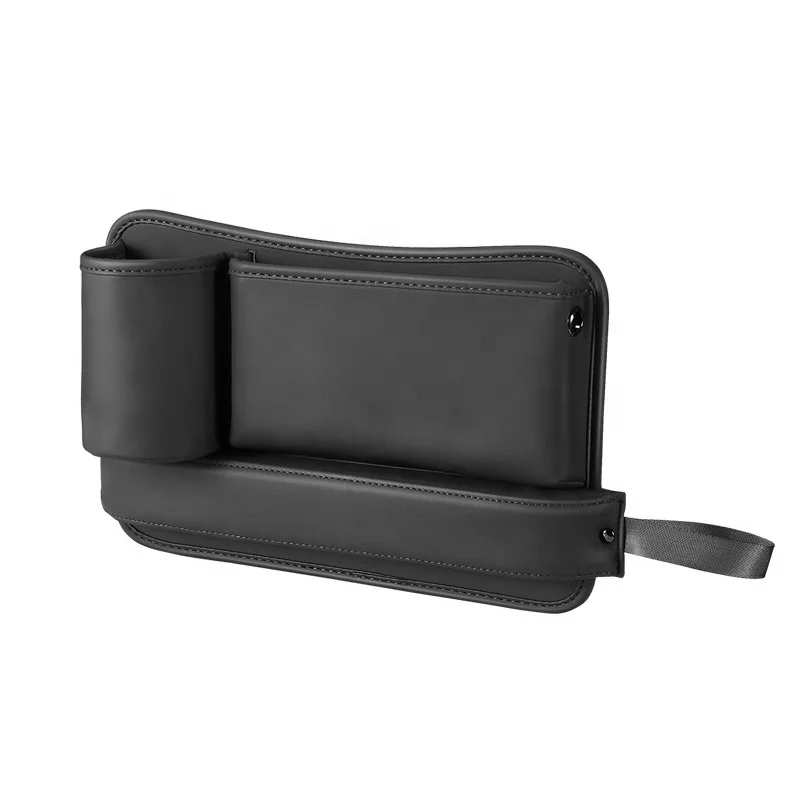 

Car Seat Gap Filler Organizer Storage Box PU Leather with Cup Holder for Automotive Truck Vehicle SUV RV YT9075
