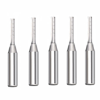 CNC Trimming Slot Milling Cutter For Wood Bottom Cleaning Endmill 3 Flutes TCT Cutting Straight Router Bit Woodworking Carving