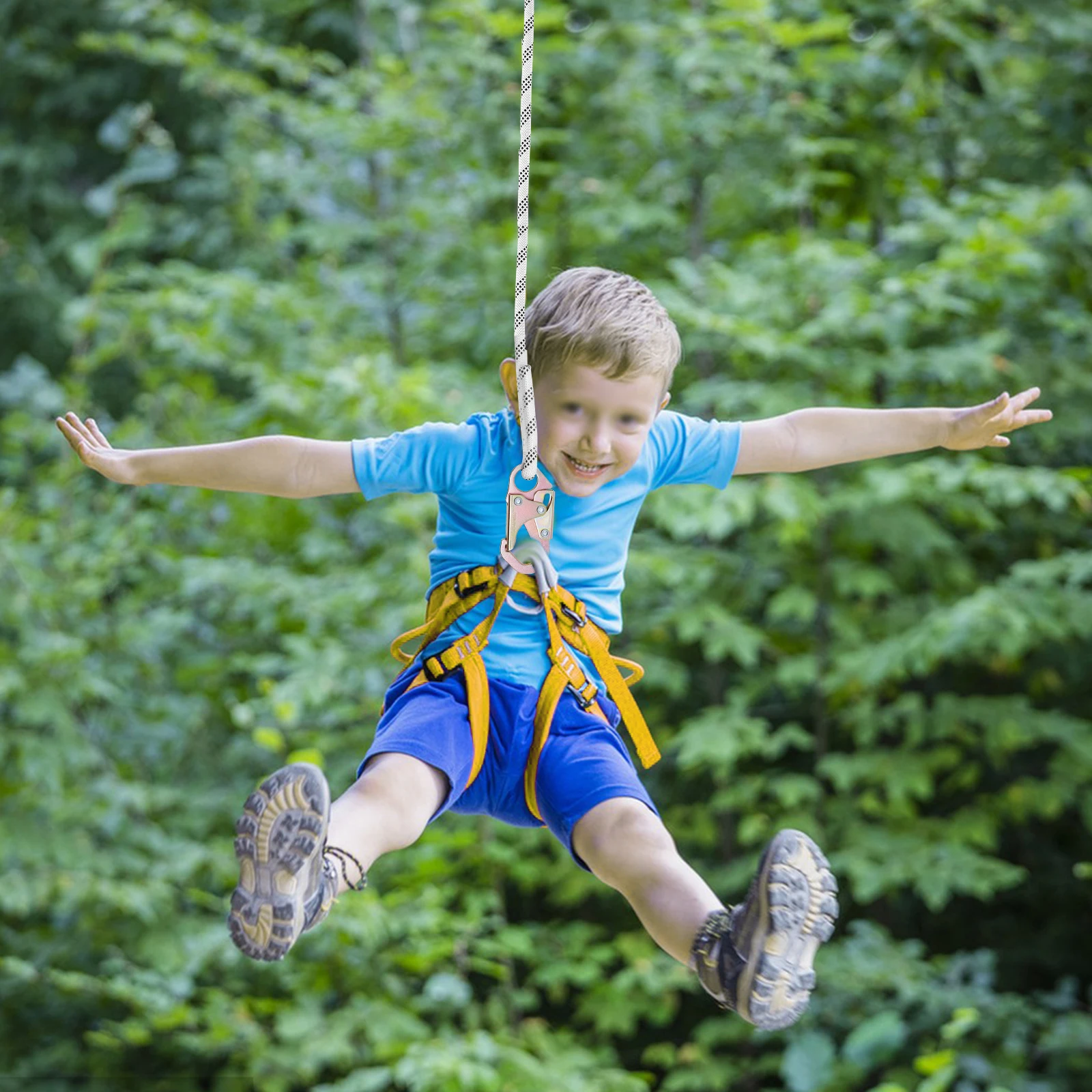 Cuerda de protección contra caídas de 100 pies, conjunto de línea de vida Vertical, equipo de protección contra caídas para tala, inspección de escalada, techos