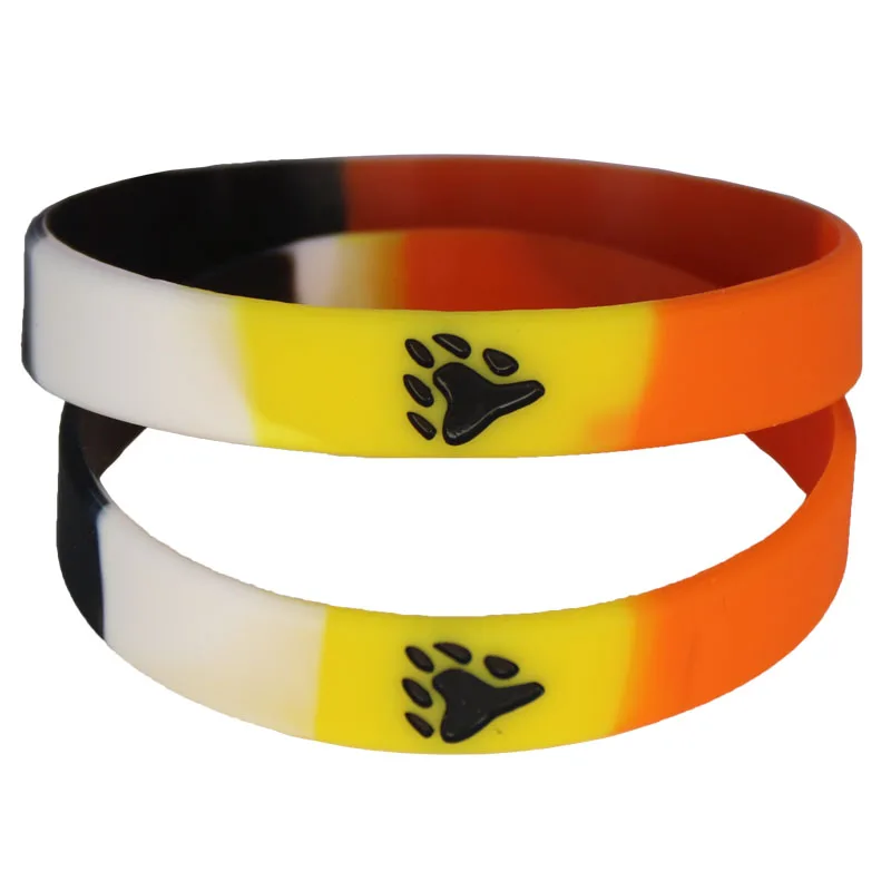 1PC Hot Sale Fashion Color Printed Logo Bear Pride Silicone Wristband Colour Bracelets&Bangles Women Men Gift Jewelry SH092