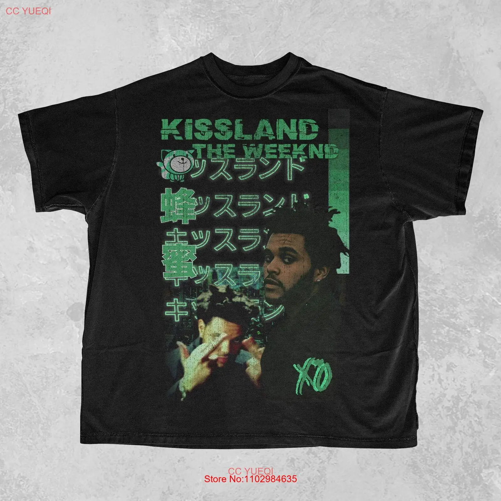 Классическая Черная Мужская рубашка XO The Weeknd Kissland