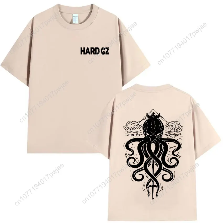 HARD GZ Cartoon Manga 2025 Merch Tee Shirt Heren Hip Hop Hoge Kwaliteit Korte Mouw T-shirts Tij Oversized T-shirt Top streetwear