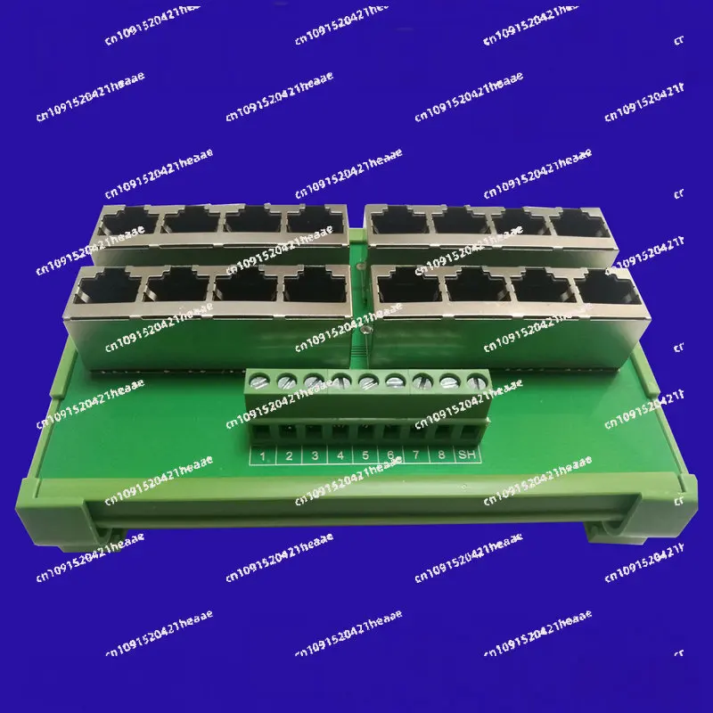 Suitable for RJ45 Network Port Terminal Module 16 Port Interconnection RS485   Bus Serial Hub