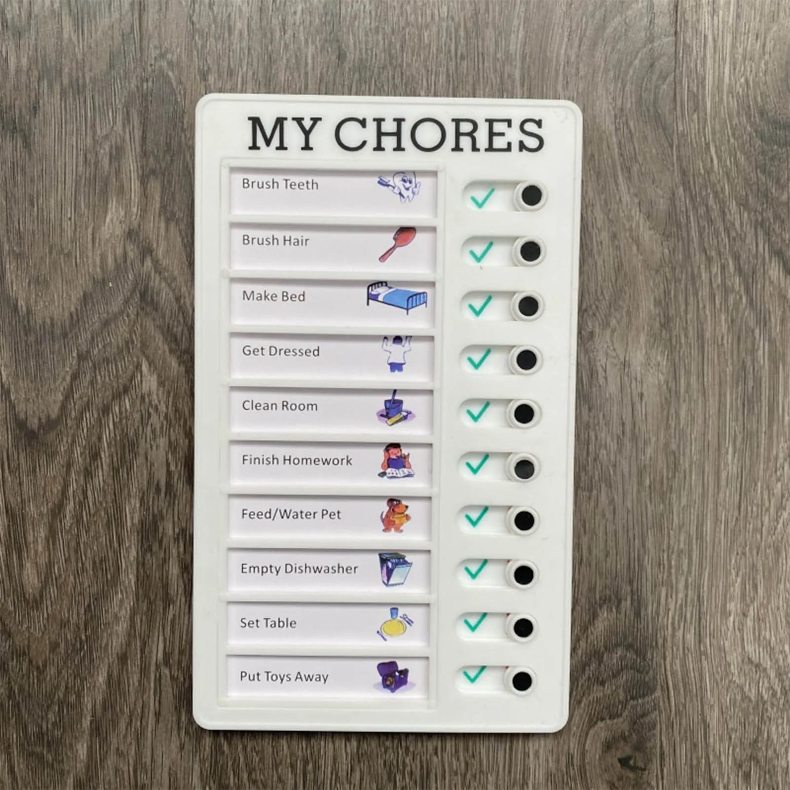 Kids Chore Chart Plastic Checklist Board Daily to Do List Planner Check List Chore Board for Kids Adults