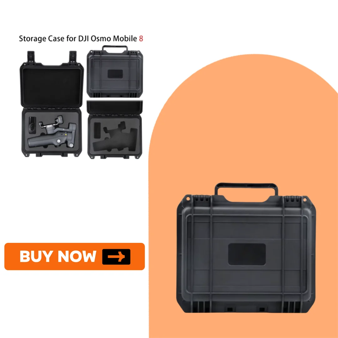 

High-Strength Storage Case for DJI Osmo Mobile 8, Protective Camera Bag for Gimbal Stabilizer, Portable Hard Shell Carrying Box