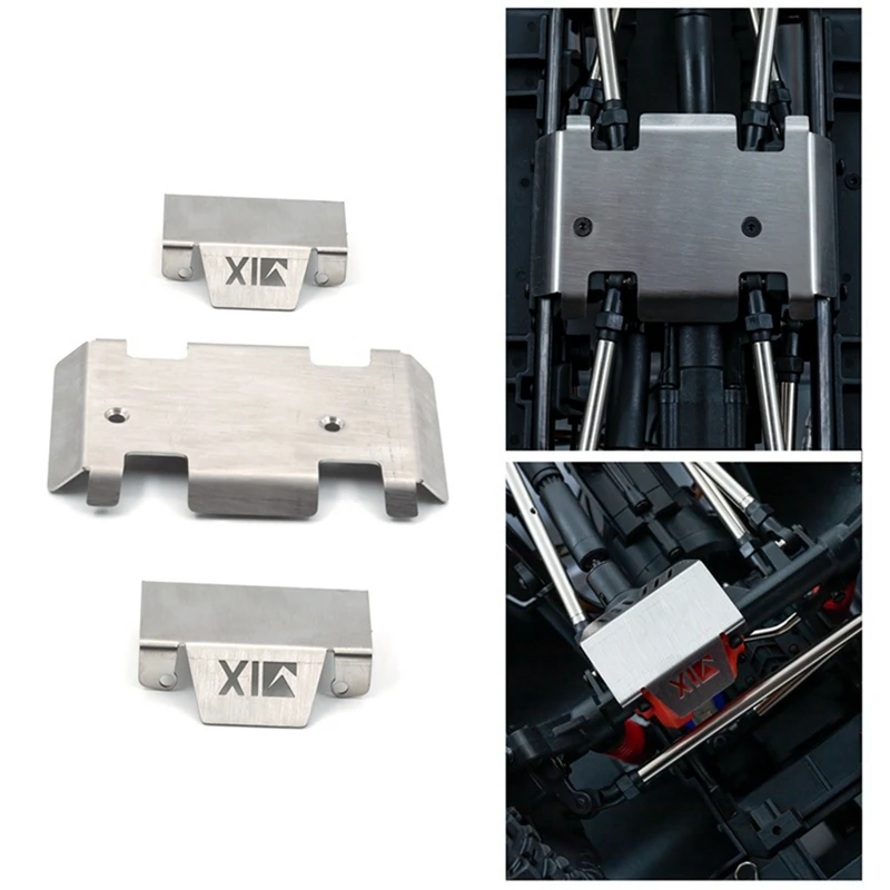 Unterfahrschutzplatte und Chassispanzerung aus Edelstahl für RGT EX86190/LC76 1/10 RC Crawler – Upgrade-Teile für robuste Achsschutz – Detail 5