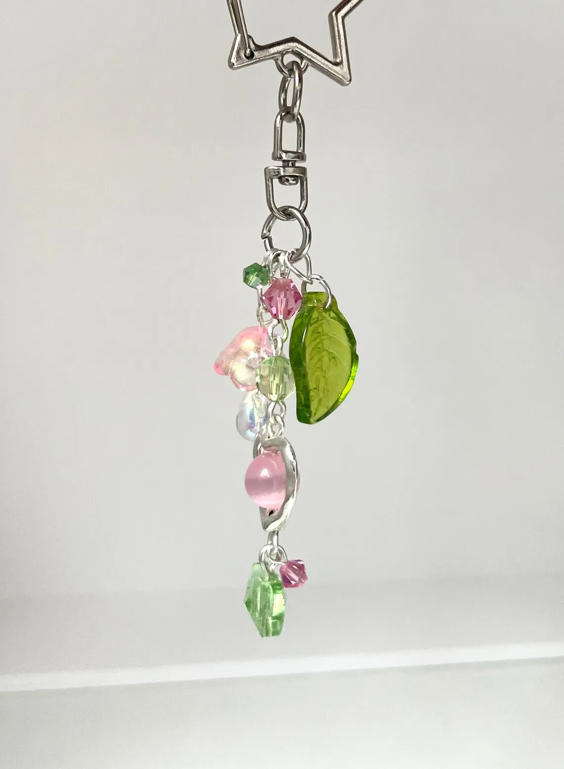 TXT TEMPTATION inspired beaded keychain | moa gift | KPOP accessories | handmade beaded keychain | pink and green keychain