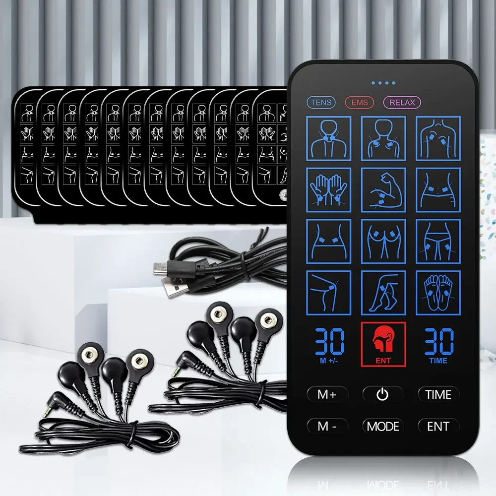 Tens Unit Professional Muscle stimulator 12 Modes EMS Muscle Stimulator Physiotherapy Tens Machines Equipment Body Massager Body