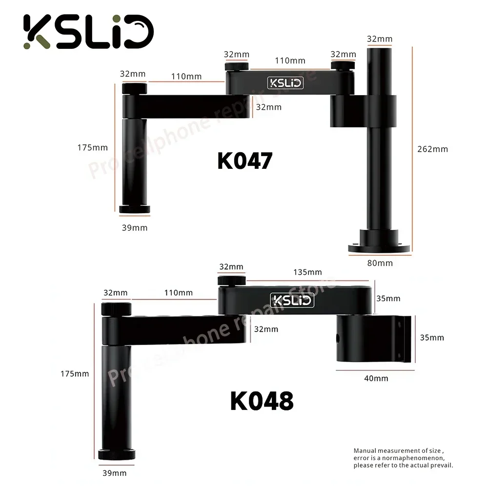 K047 K048 Microscopes Folding Swing Arm Fixed Lift Bracket Compatible with 99% Microscopes 360° Rotating Universal Support Tools