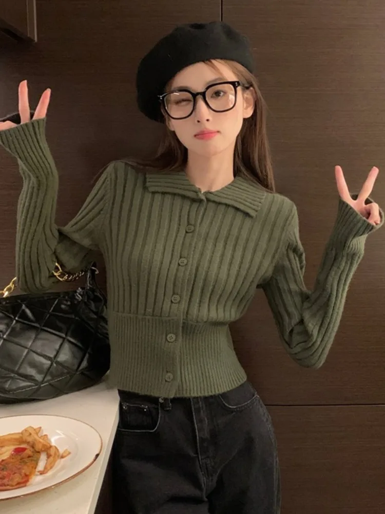 

Avocado een Knitted Sweater Women's ort Collar Slim Fit Inner Wear Autumn Winter Fce Soft Polyester Fiber Top