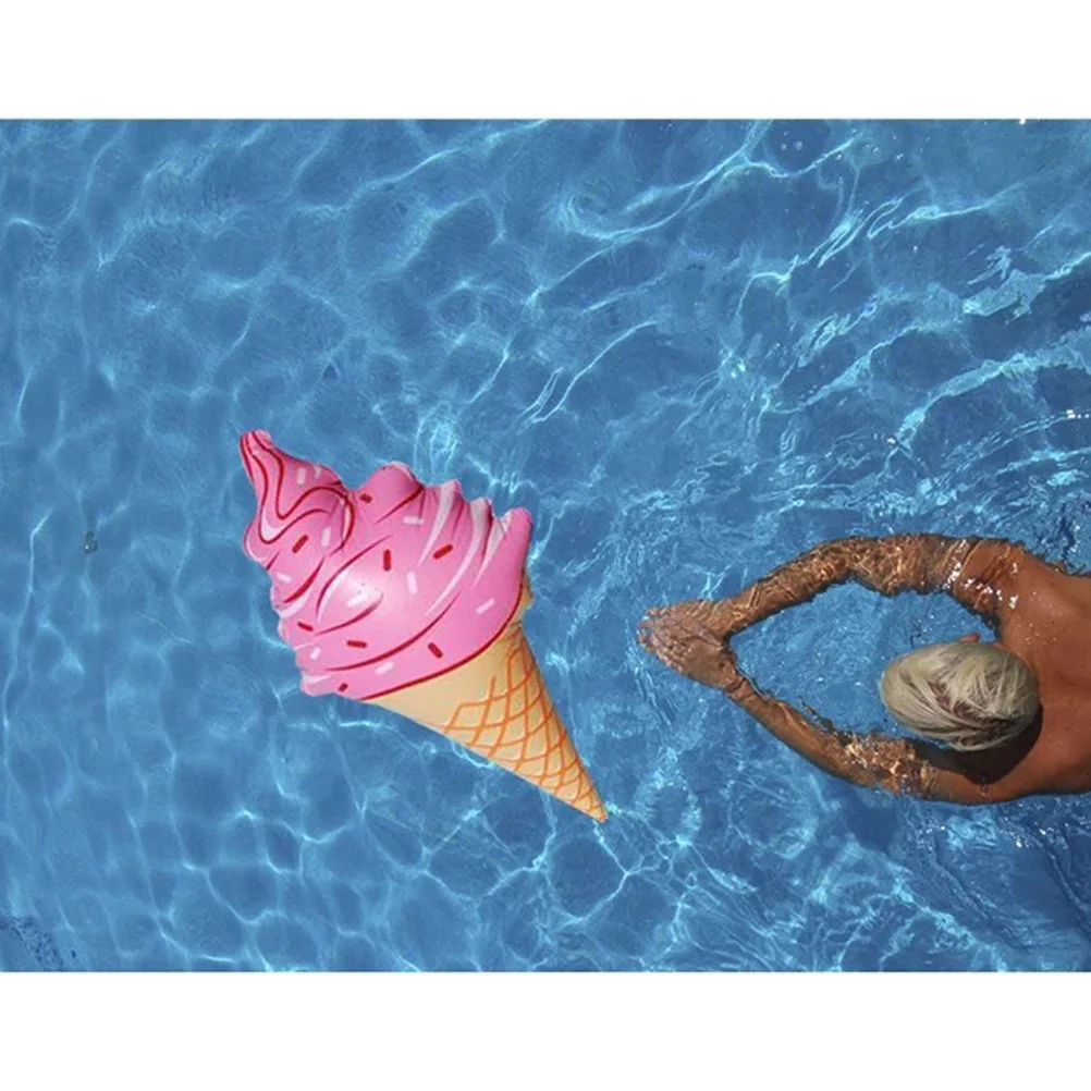 Inflatable Ice Cream Cones Pink Size 92cm Giant Pool Float Swimming Pool Birthday Party Beach Inflatable Ice Cream Cones