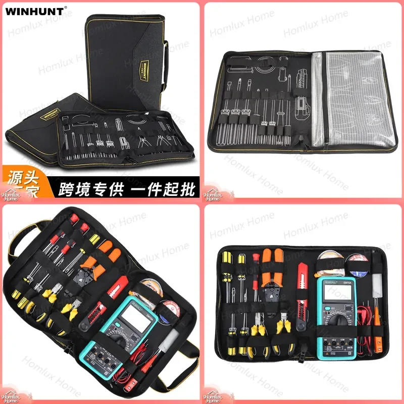 Portable Electrical Tool Bag for Network Maintenance Multimeter Storage Hard Board Kit Large Small Tool Organizer Electrician