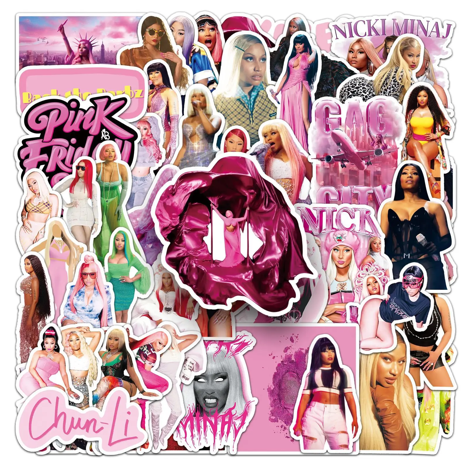 50PCS Rapper Nicki Minaj Graffiti สติกเกอร์กันน้ําตกแต่งแฟนของขวัญ DIY Decals ตู้เย็นโน้ตบุ๊คโทรศัพท์กีตาร์รถจักรยานของเล่น
