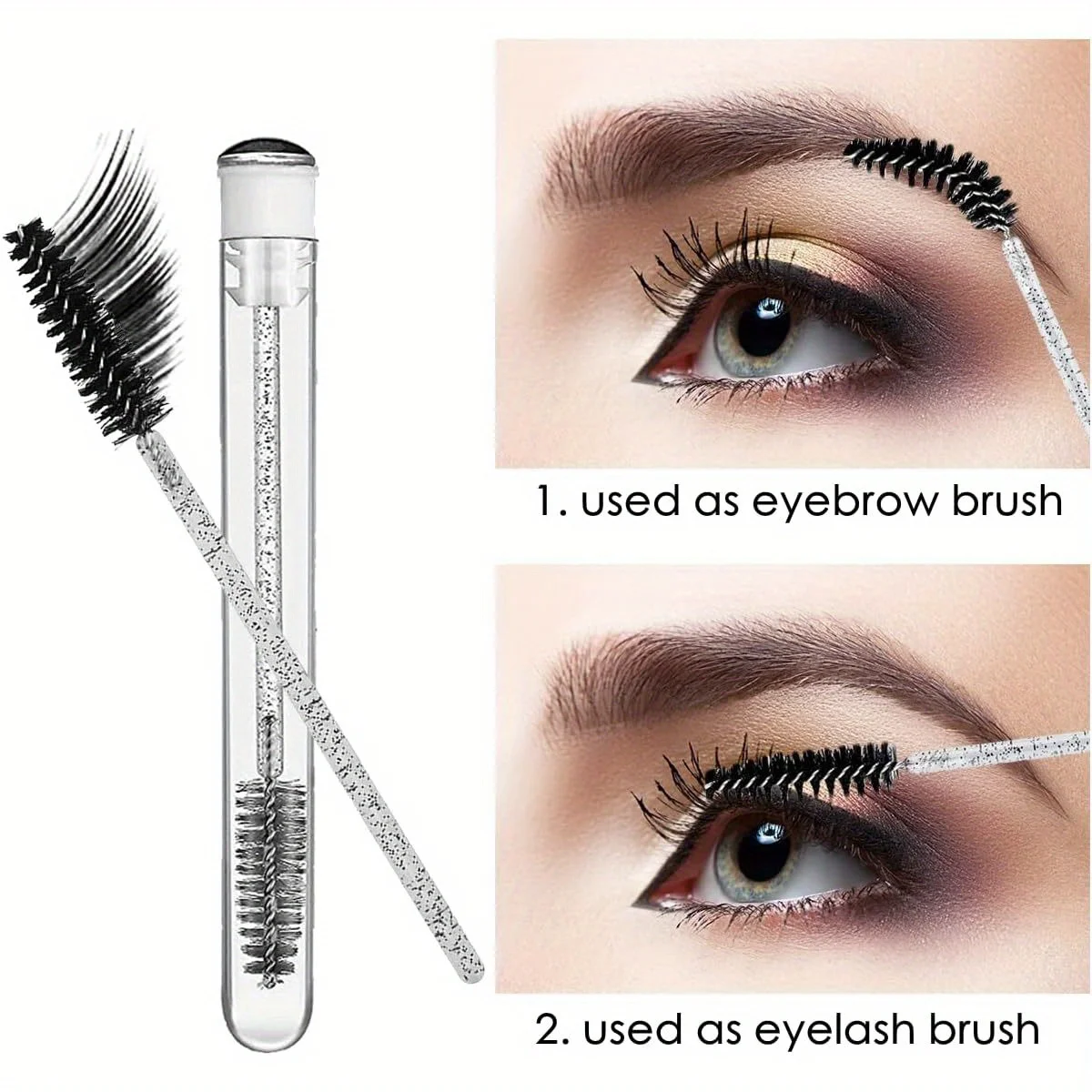 90-teiliges nachfüllbares Mascara-Zauberstäbe-Set – 20 leere Tuben + 70 Pinsel für Wimpernverlängerungen und DIY-Mascara (Salon und Heimgebrauch)