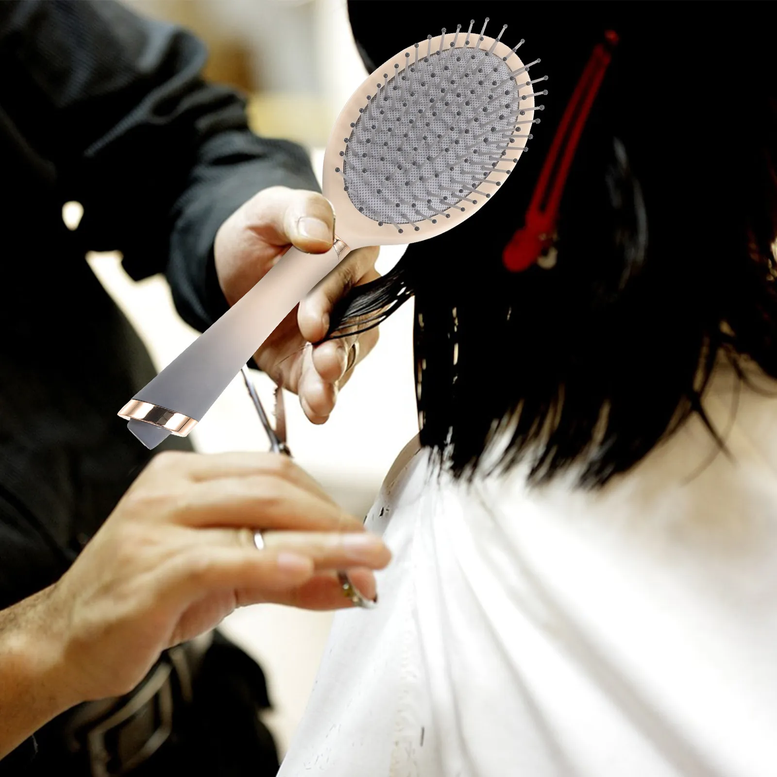 

2Pcs Oval Hair Comb Mini Styling Brush for Women -Free Lightweight Plastic Hairbrush for Wet Or Dry Hair Daily Care