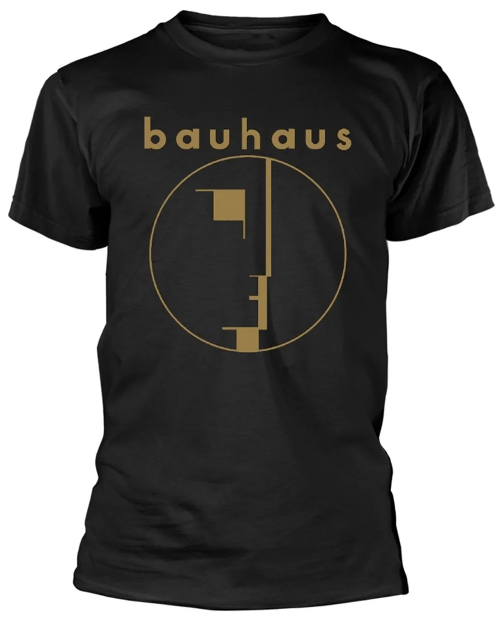 تي شيرت Bauhaus Spirit Logo مطبوع عليه رسومات ذهبية للرجال والنساء فضفاض بأكمام قصيرة، مناسب لجميع مواسم الترفيه و #1
