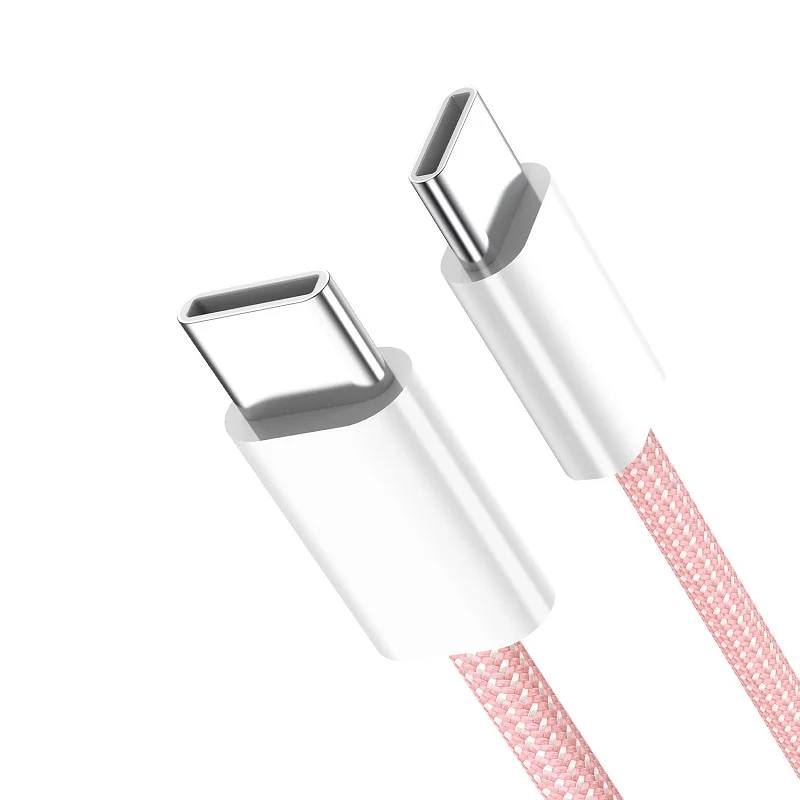 PD 60 W Typ C zu Typ C Farbe Kabel Für iphone 15 15pro Schnelle Lade Für Xiaomi Samsung Huawei Typ C Weben Kabel 1M 2M 3M – Detail 10