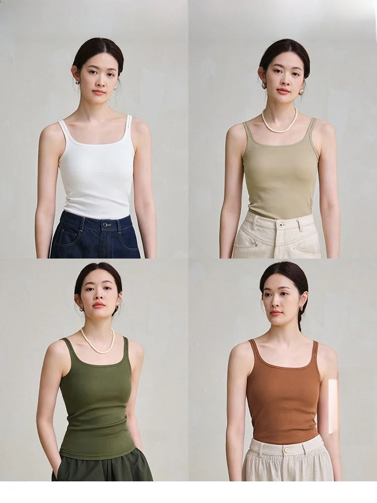 

Silk Cotton One-Piece Bra Strap Women's Slim Fit Bal Top Spring Inner Wear Outer Wear Travel Original Design Faion Sle