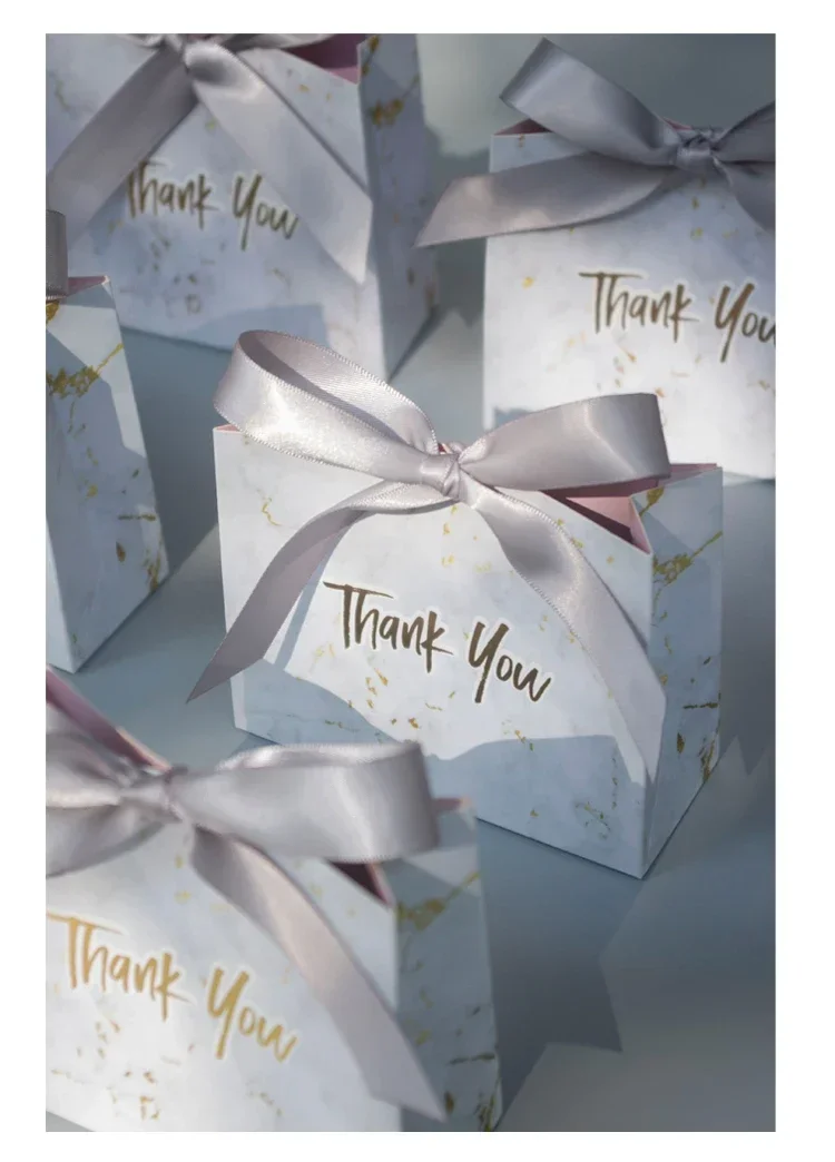 Neue Kreative Mini-Geschenkbox aus Grauem Marmor für Partys, Babypartys, Papier-Schokoladenverpackungen/Hochzeitsgeschenke, Bonbonschachteln – Detail 6