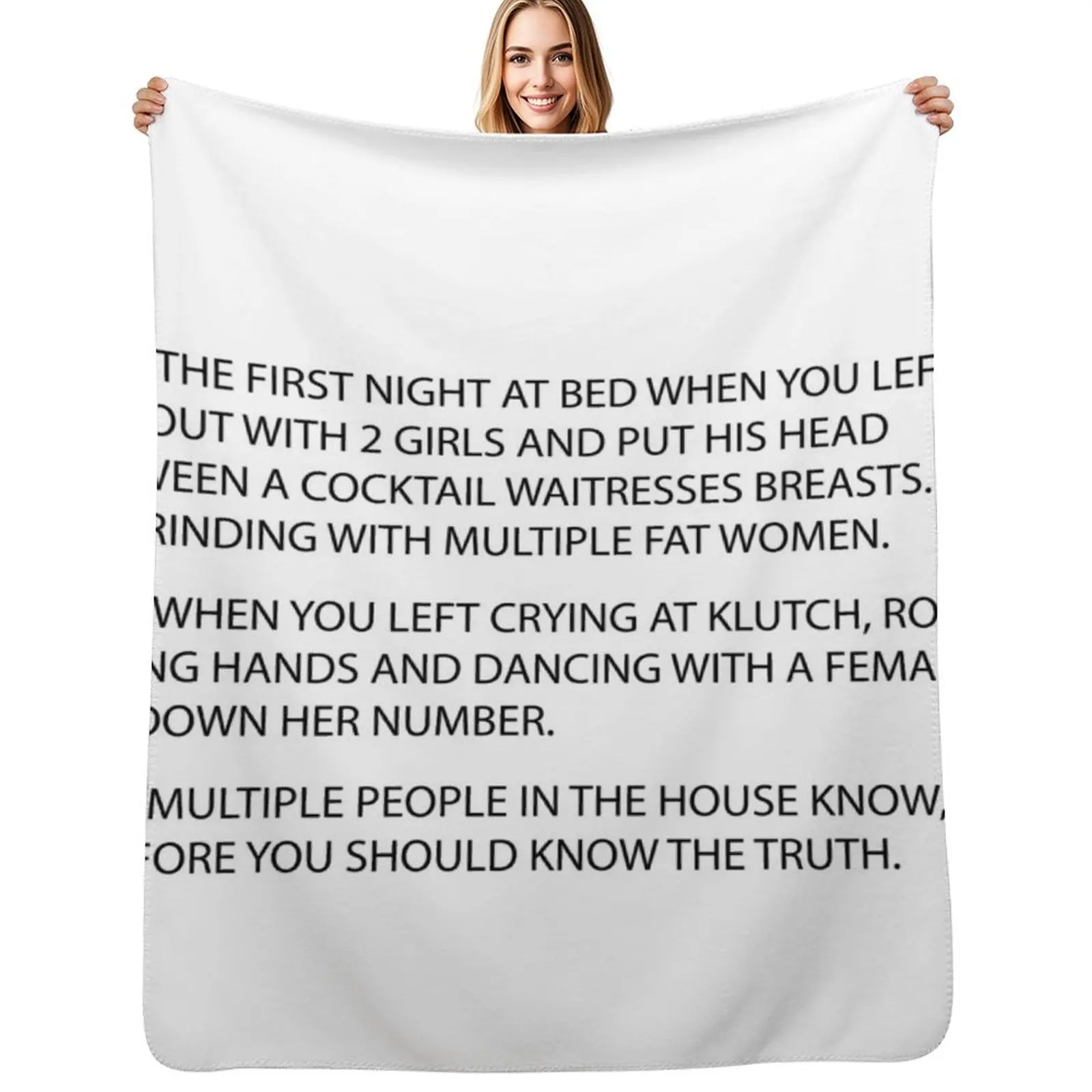 Anonymous Letter to Sammi Throw Blanket Ultra Plush Cozy Blanket for Napping Sleeping