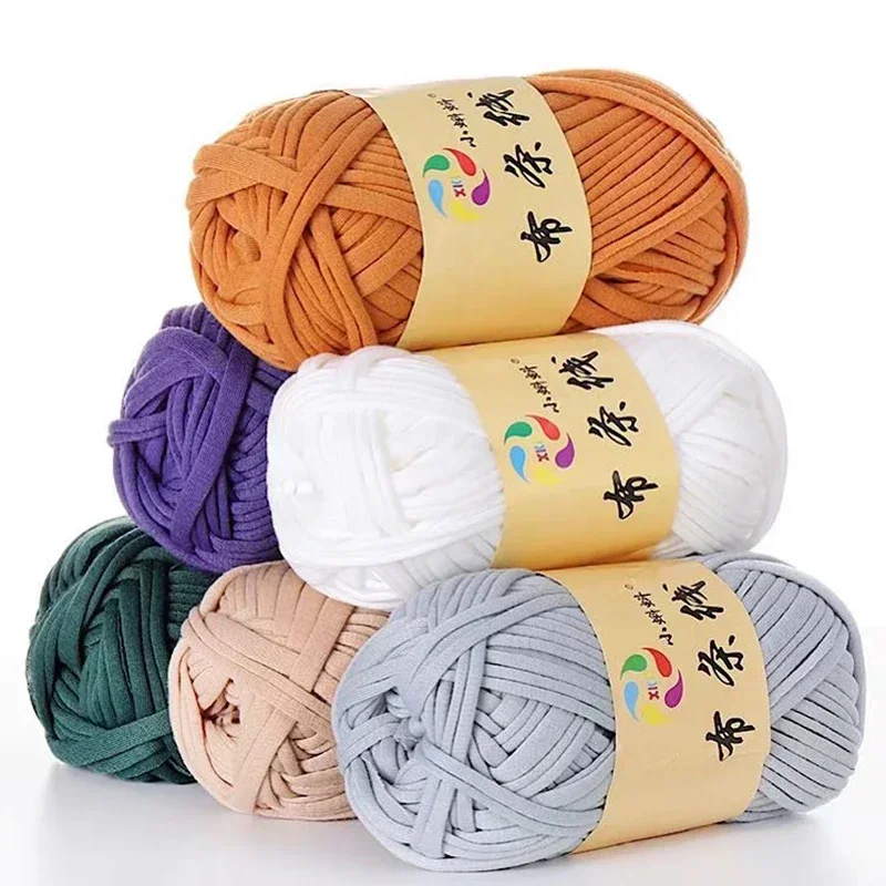 100g Cloth Line Yarn Hand-woven T Shirt Yarn for Knitting Blanket Carpet Handbag Super Soft Thick Chunky Knit Crochet Thick Yarn