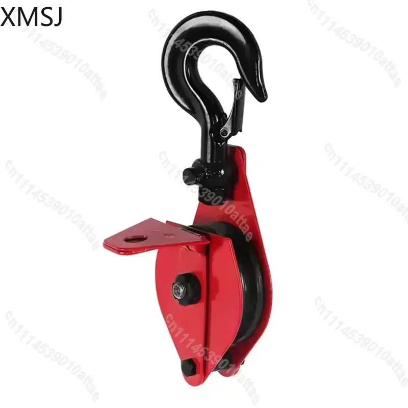 Compatible With 0.5-5T Crane Hook Pulley Block Heavy Duty Single Sheave Lifting Hoist Wheel Snatch Block
