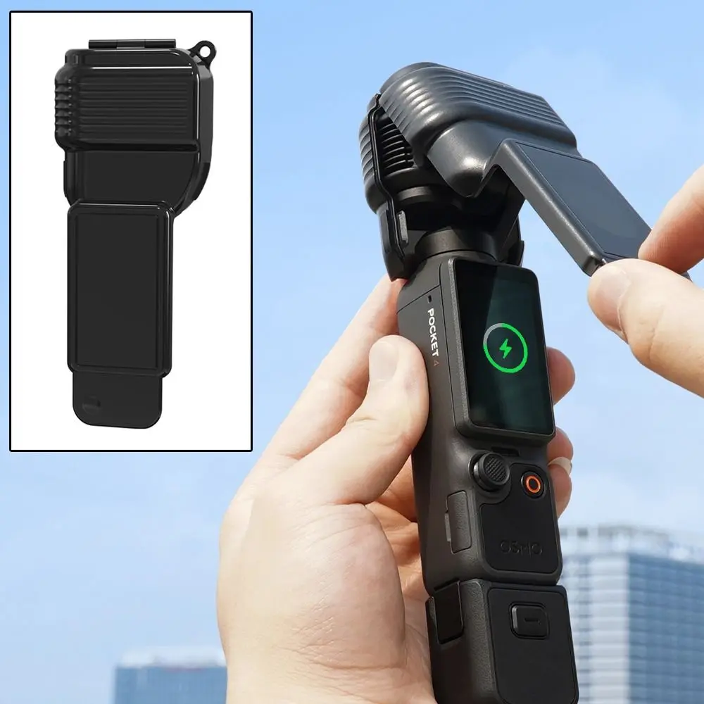 Étui de protection pour caméra portable avec stabilisateur, ultra-léger, avec protection d'écran rabattable anti-rayures pour DJI Osmo Pocket 4