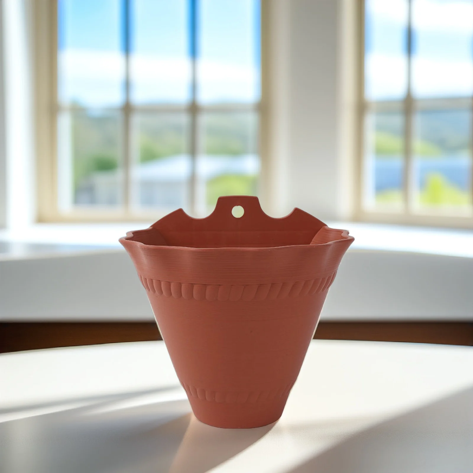 

1pcs Wall Hanging Resin Flower Pot Modern Indoor Plant Container Red Durable Thickening Garden Accessories Beautiful Simple