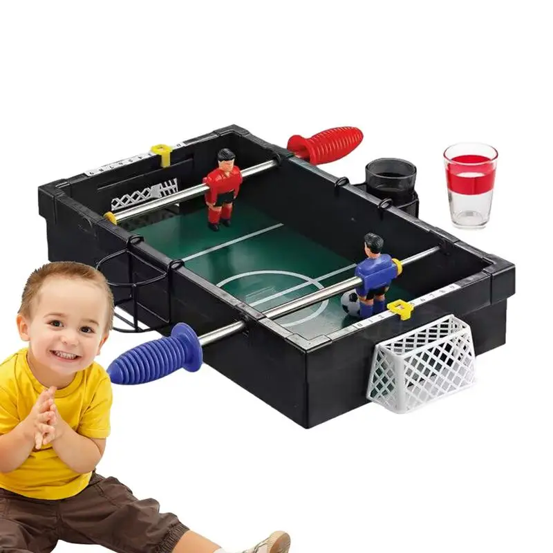 

Mini Football Table Double Soccer Match 15 Inch Foosball Table Adult Size Top Game Table Football And Soccer Keeper