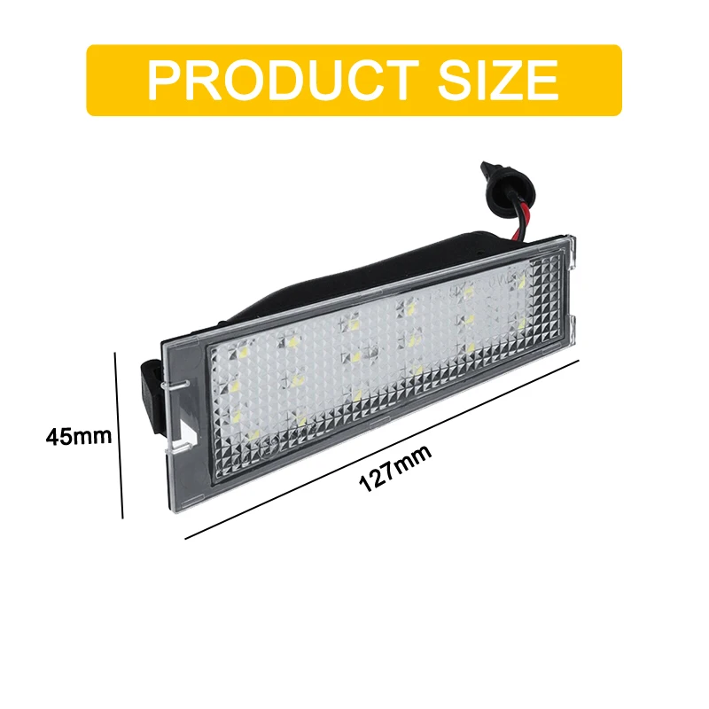 12V LED Number Plate Lamp For Cadillac CTS 2008 2009 2010  White License Plate Light Assembly