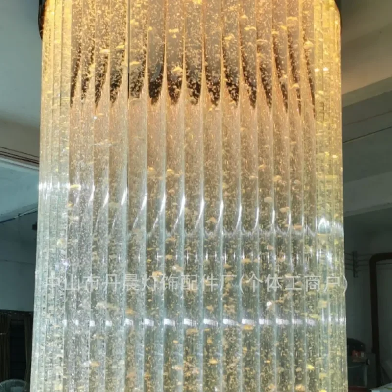 Acrylic Bubble Column Water Feature Luminous Curtain Screen for Hotel Stage Entrance Decoration Wall Display