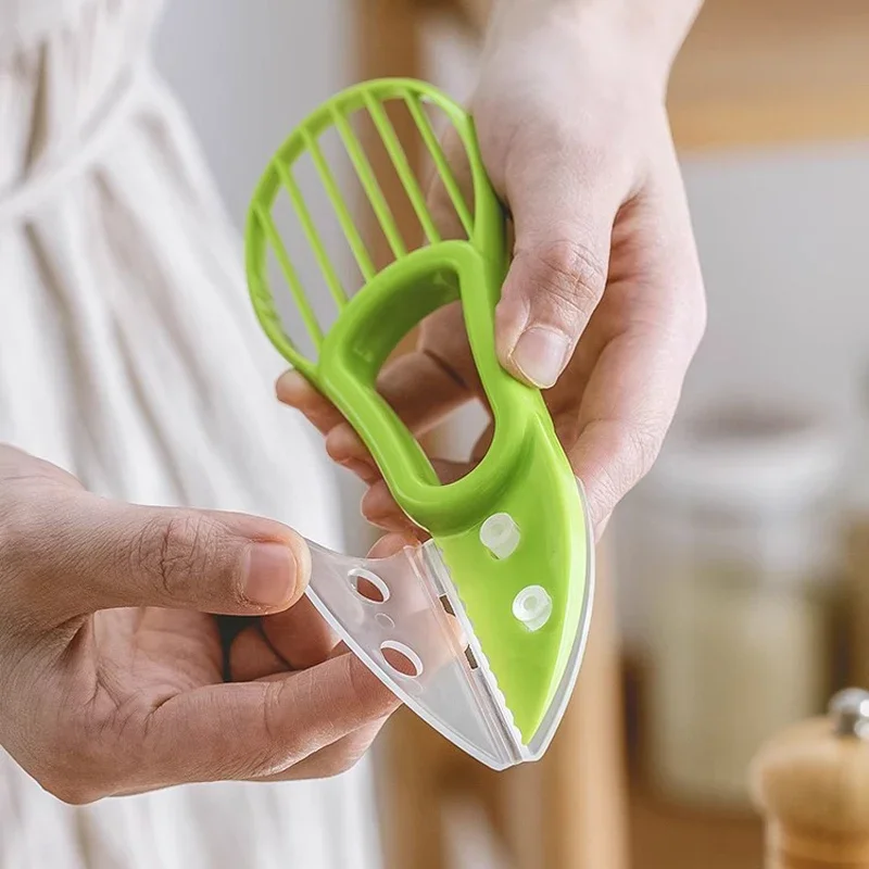 Avocado Slicer Avocado Mango Kiwi Fruit Pulp Separator Multifunctional Fruit Pit Remover Kitchen Fruit Peeler Plastic FruitKnife