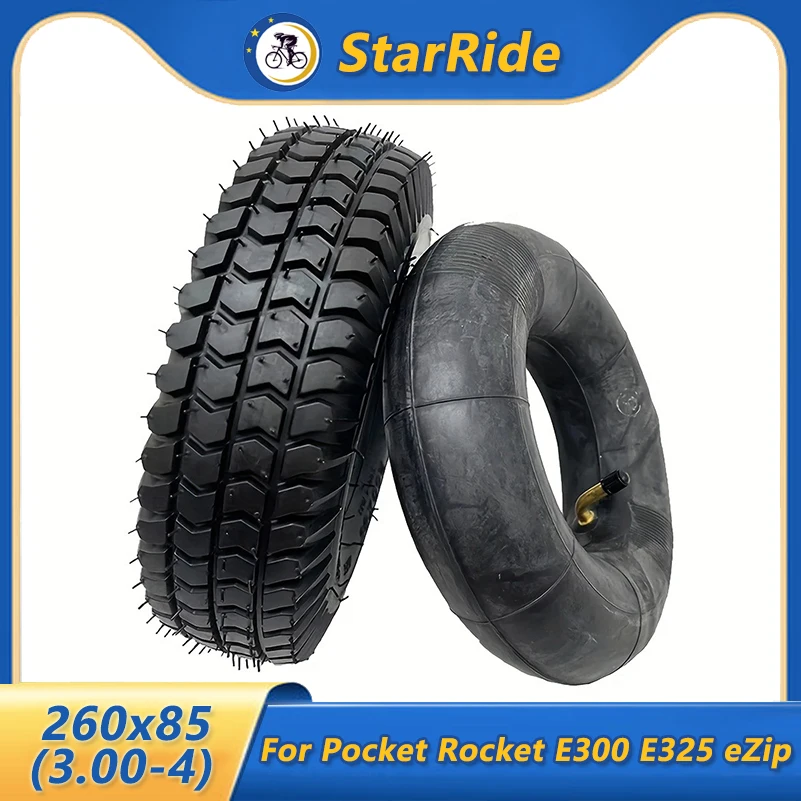 260x85 Reifen und Schlauch für Pocket Rocket E300 E325 eZip Scooter Mini Chopper Bike Go Kart Bladez Electric Mobility 3.00-4