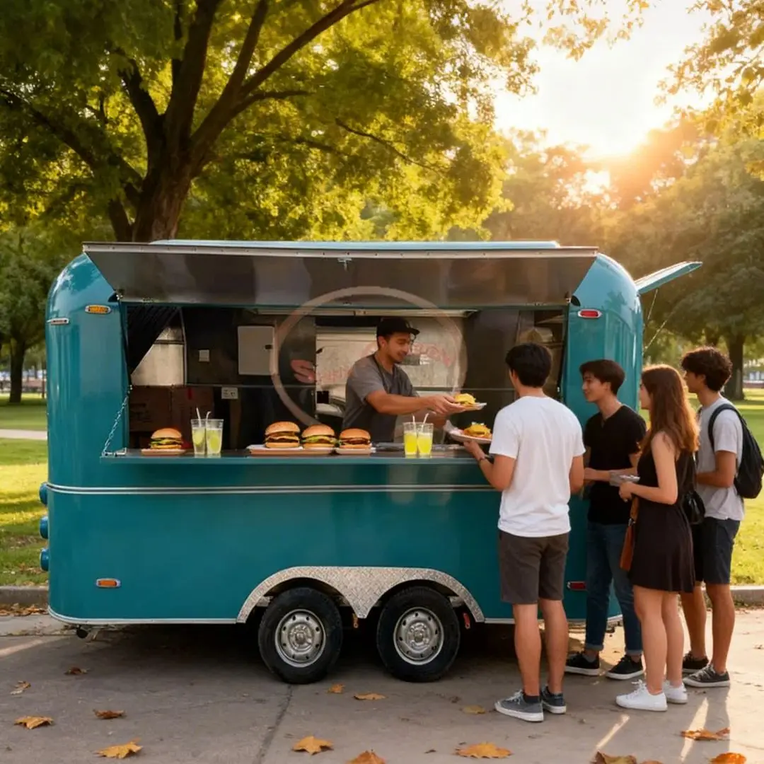 Stainless Steel Outdoor Food Trailer for Camping/Market Vending - High Capacity Easy to Clean Ideal for Food Service
